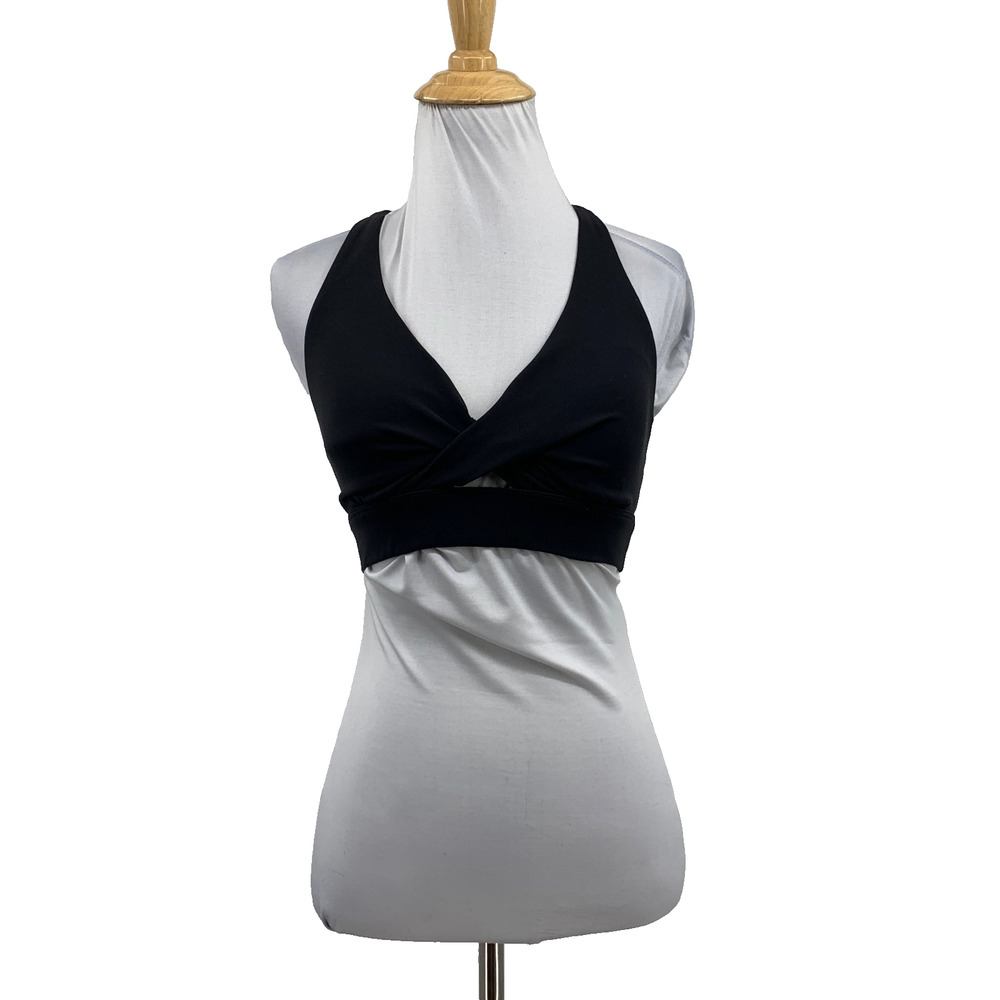 Lululemon Sports Bra Womens 8 Black Sweet Awakenings Racerback Light Support